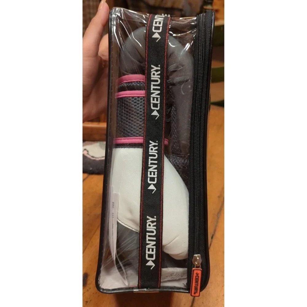 New Century Women's Gray White Pink Neoprene Bag Gloves one size fits most